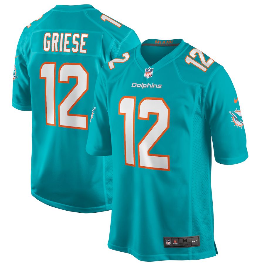 Men Miami Dolphins 12 Bob Griese Nike Green Game Retired Player NFL Jersey